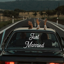 Vinilos Para Cristales Bandera de coche personalizada para recién casados