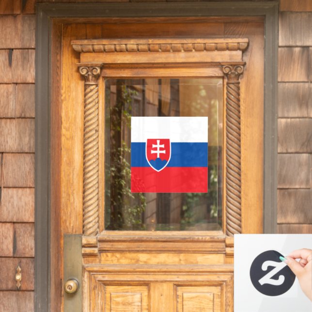 Vinilos Para Cristales Bandera de Eslovaquia (Puerta de casa)