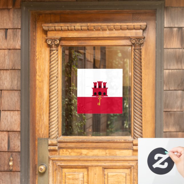 Vinilos Para Cristales Bandera de Gibraltar (Puerta de casa)