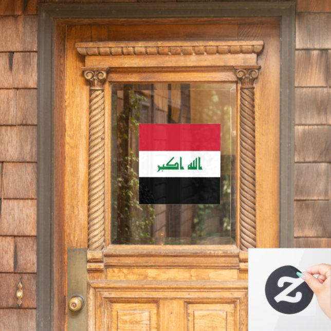Vinilos Para Cristales Bandera de Iraq (Puerta de casa)