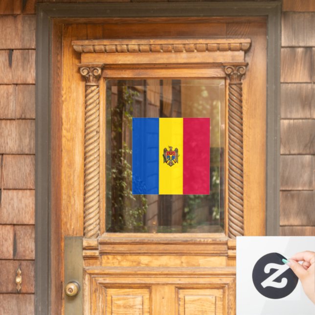 Vinilos Para Cristales Bandera de Moldavia (Puerta de casa)