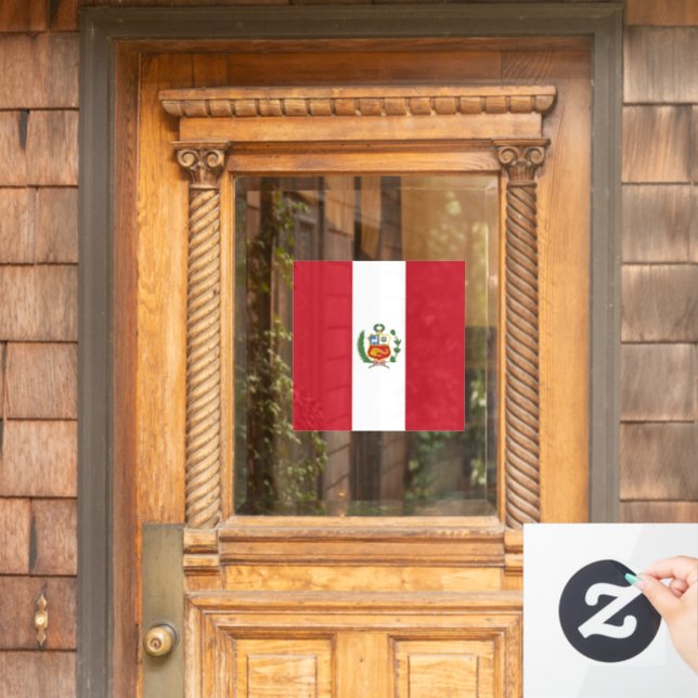 Vinilos Para Cristales Bandera de Perú (Puerta de casa)