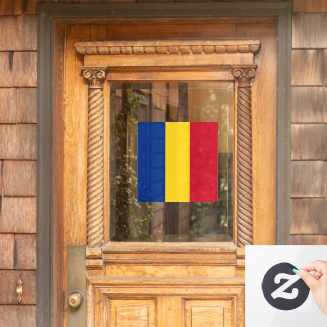 Vinilos Para Cristales Bandera de Rumania (Puerta de casa)
