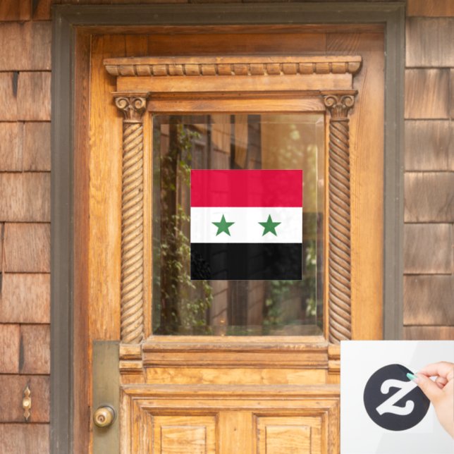 Vinilos Para Cristales Bandera de Siria (Puerta de casa)