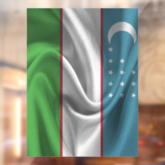Vinilos Para Cristales Bandera de Uzbekistán