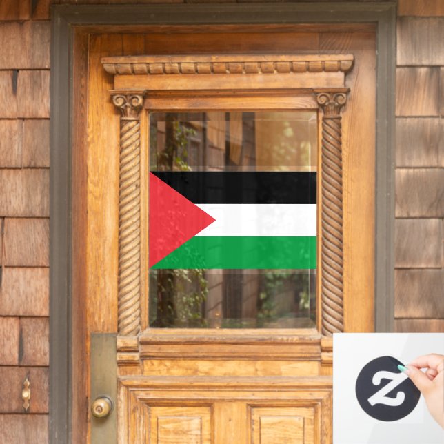 Vinilos Para Cristales Bandera del estado de Palestina patriótica (Puerta de casa)