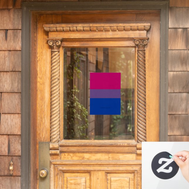 Vinilos Para Cristales Bandera del Orgullo Bisexual de SlipperyJoe lavand (Puerta de casa)