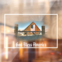 *~* Bandera estadounidense Old Barn DIOS BENEFICIA