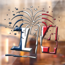 Vinilos Para Cristales Bandera Francesa 14 de julio Día de la Bastilla de