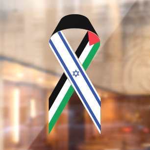 Vinilos Para Cristales Bandera israelí y palestina cinta de la paz