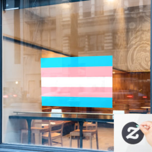 Vinilos Para Cristales Bandera transgénero LGBTQIA+ Llamada a ventana de