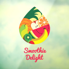 Vinilos Para Cristales Bar Personalizado con logotipo de zumo de fruta co