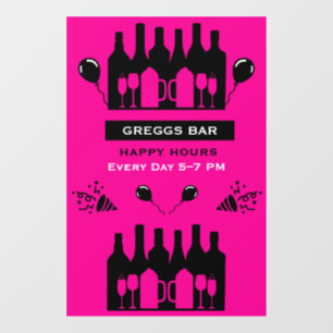 Vinilos Para Cristales Bar y Pub de Happy Hour