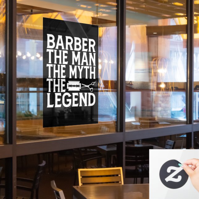Vinilos Para Cristales Barber El Hombre 2024 (ventana del restaurante)