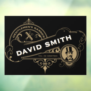 Vinilos Para Cristales Barbería Victoriana de Caballeros