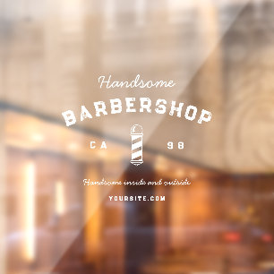 Vinilos Para Cristales Barbershop Barber's Pole Haircut