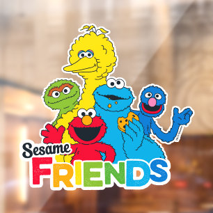 Vinilos Para Cristales Barrio Sésamo Sesame Friends