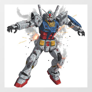 Vinilos Para Cristales Batalla dañada Gundam