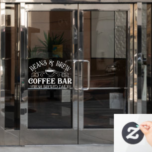 Vinilos Para Cristales Beans & Brew Coffbar Business