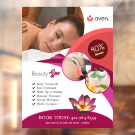 Vinilos Para Cristales Beauty Spa Window Cling