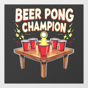 Vinilos Para Cristales Beer Pong Champion Ping Pong Bebe