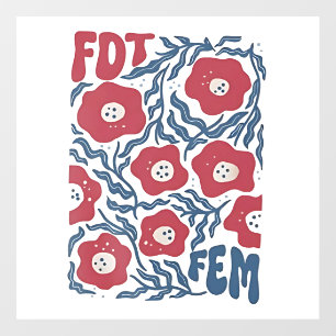 Vinilos Para Cristales Bellelement Boho Style Floral FDT Anti Trump