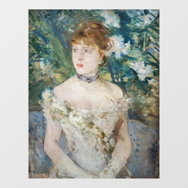 Vinilos Para Cristales Berthe Morisot - Joven Chica en un vestido de bola (Hoja)