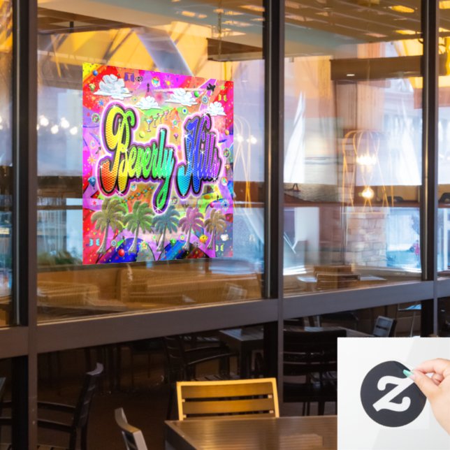 Vinilos Para Cristales Beverly Hills Vista Express Window Cling (ventana del restaurante)