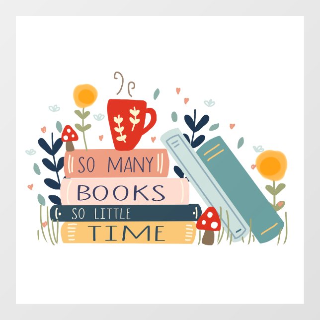 Vinilos Para Cristales Biblioteca de libros Lover Leyendo Aprendizaje Esc (Hoja)