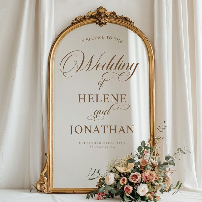 Vinilos Para Cristales Bienvenida a la Boda Moderna Terracota (Terracotta Modern Elegant Wedding Welcome Window Cling)
