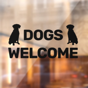 Vinilos Para Cristales Bienvenida a los perros, Rótulo de escaparate amig