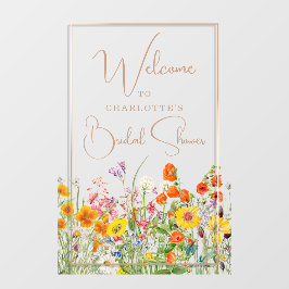 Vinilos Para Cristales Bienvenida Bridal Shower Colorous Wildflower Count