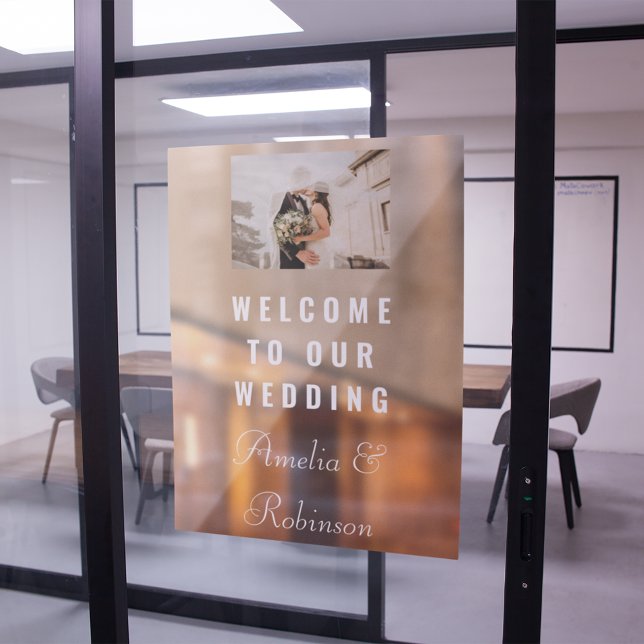 Vinilos Para Cristales Bienvenida de fotos de casamiento personalizado |  (Subido por el creador)