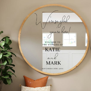 Vinilos Para Cristales Bienvenida Sencilla A Nuestro Boda Rótulo Banner D