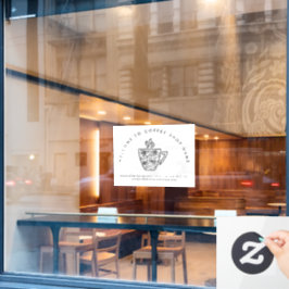 Vinilos Para Cristales Bienvenido a Coffee Shop Name Código QR Ventana Ad