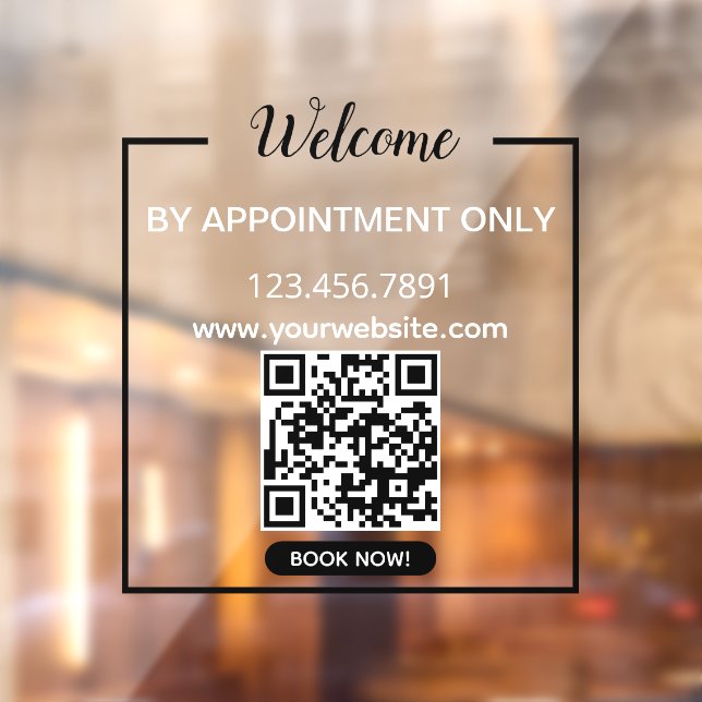 Vinilos Para Cristales Bienvenido al Libro de Negocios Qr Code (Hoja 2)