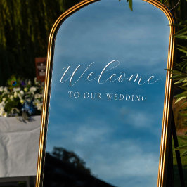 Vinilos Para Cristales Bienvenidos a Nuestra Boda Letra Elegante de Boda