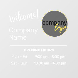 VINILOS PARA CRISTALES BIENVENIDOS AMISTOSOS TIENDAS HORAS LOGOTIPO DE TE