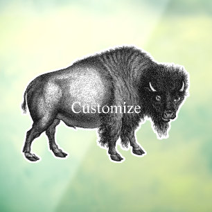 Vinilos Para Cristales Big Bison Buffalo Thunder_Cove