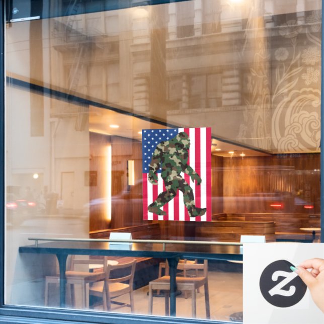 Vinilos Para Cristales Bigfoot Sasquatch Camo (Ventana de cafetería)