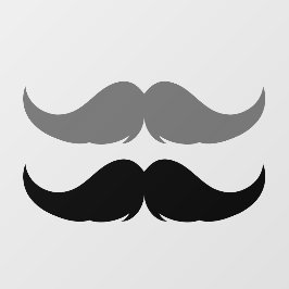 Vinilos Para Cristales Bigote de manillar pequeño personalizable