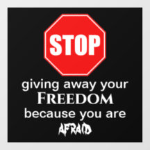 Black Stop Givat Your Freedom Window Cling