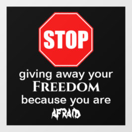 Vinilos Para Cristales Black Stop Givat Your Freedom Window Cling