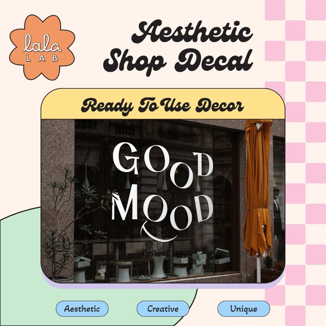 Vinilos Para Cristales Blanco Buen Ánimo Elegante Typografía Ventana Lluv (Subido por el creador)