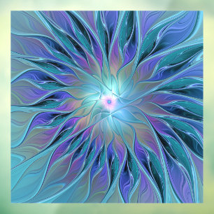 Vinilos Para Cristales Blue Purple Flower Dream Resumen arte fractal