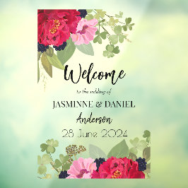 Vinilos Para Cristales Boda de Bouquet en el jardín floral luminoso y col