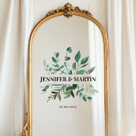 Vinilos Para Cristales Boda de eucalipto específico del cliente