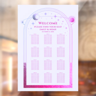 Vinilos Para Cristales Boda de las estrellas de la luna del sol rosa de l