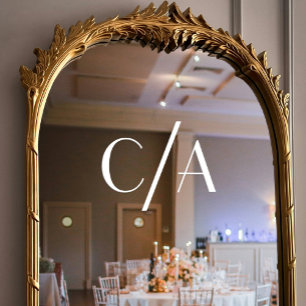 Vinilos Para Cristales Boda de letra Art Deco de monograma moda