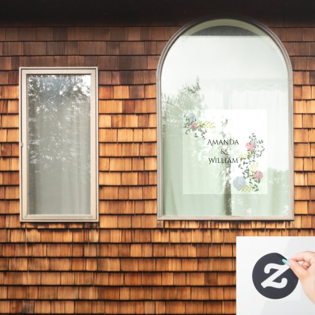 Vinilos Para Cristales Boda finamente florecida (Ventana de inicio)